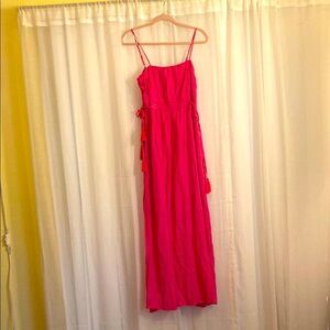 NWOT akaiv Elegant Spaghetti Strap Pink Maxi Dress